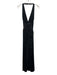 Meshki Size XS Black Polyester Blend Sleeveless Lace Halter Neck Ruched Dress Black / XS