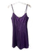 Nanette Lepore Size 6 Eggplant Purple Silk V Neck Spaghetti Strap Slip Dress Eggplant Purple / 6