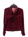 Sundance Size Medium Garnet Silk & Rayon Blend Collared Long Sleeve Jacket Garnet / Medium