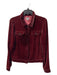 Sundance Size Medium Garnet Silk & Rayon Blend Collared Long Sleeve Jacket Garnet / Medium