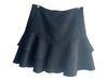 J. Crew Size 0 Black Wool Blend Side Zip Tiered High Rise Above Knee Skirt Black / 0
