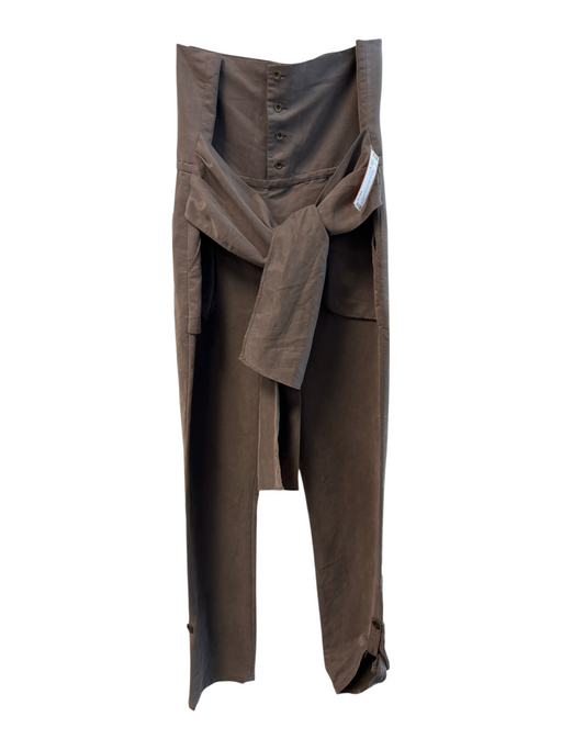 No Brand Size S Grey Rayon Blend High Rise solid color Straight Leg Pants Grey / S