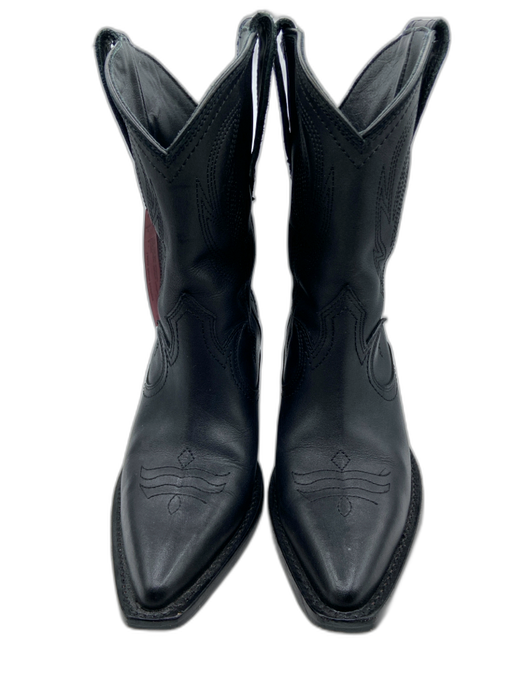 Thursday Boot Co. Shoe Size 7.5 Black Leather Stitching Pointed Cow Boy Booties Black / 7.5