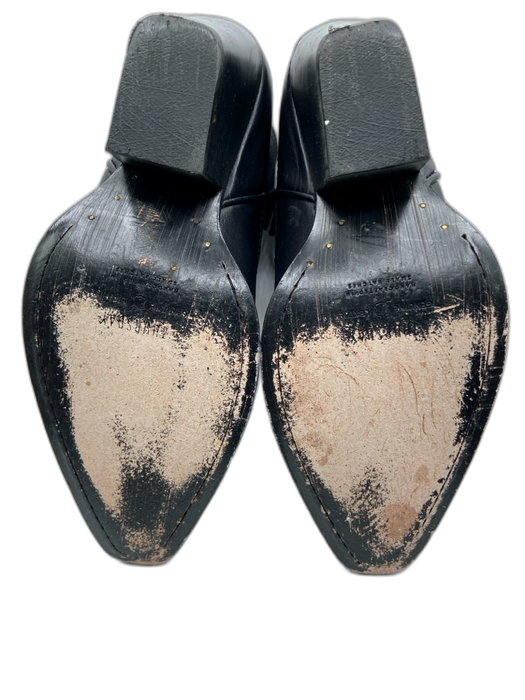 Thursday Boot Co. Shoe Size 7.5 Black Leather Stitching Pointed Cow Boy Booties Black / 7.5