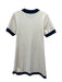 Tuckernuck Size XS Cream & Black Polyester & Nylon Short Sleeve Knit Mini Dress Cream & Black / XS