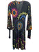 M by Missoni Size 2 Black & Multi Viscose V Neck Dress Black & Multi / 2