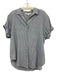 XiRENA Size XS Blue & White Cotton Striped Button Up Top Blue & White / XS