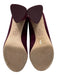 Tory Burch Shoe Size 7 Plum Leather Suede Block Heel Goldtone Hardware Pumps Plum / 7