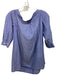 Theory Size M Blue Cotton Off Shoulder 1/2 Sleeve Top Blue / M