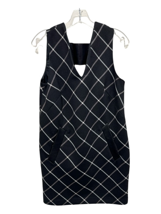 Rag & Bone Size 6 Black & White Polyester & Wool Blend Sleeveless Diamond Dress Black & White / 6