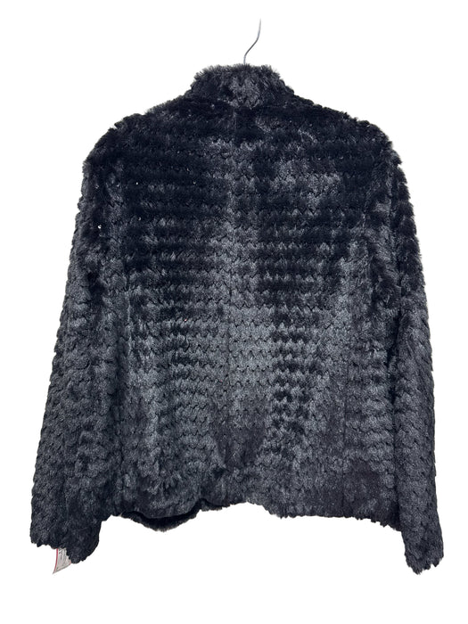 Sarah Campbell Size 8 Black Polyester & Acetate Long Sleeve Sequin Jacket