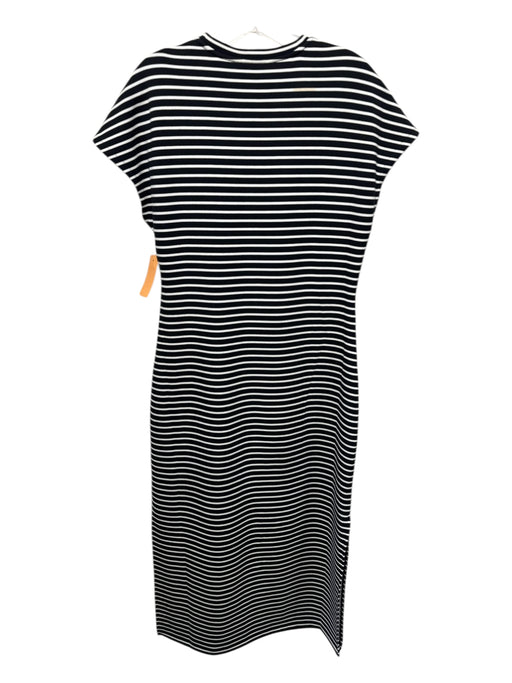 Spanx Size M Black & White Modal & Polyester Sleeveless Horizontal Stripe Dress Black & White / M