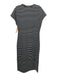 Spanx Size M Black & White Modal & Polyester Sleeveless Horizontal Stripe Dress Black & White / M