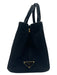 Prada Black & White Canvas 2 Handles Open Top Crossbody Gold Hardware Bag Black & White / S