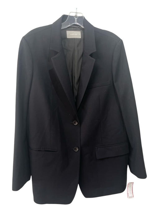 Everlane Size 10 Black Wool Blend Button Blazer Jacket Black / 10