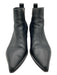 Everlane Shoe Size 10.5 Black Grained Leather Pointed Toe Midi Block Heel Boots Black / 10.5