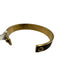 Louis Vuitton Brown Coated Canvas gold tone metal Monogram Cuff Bracelet Brown