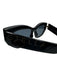 Stella McCartney Black Acetate Cat Eye Rectangle Tinted Lens Slim Sunglasses Black