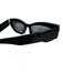 Stella McCartney Black Acetate Cat Eye Rectangle Tinted Lens Slim Sunglasses Black