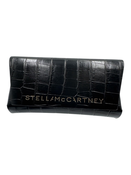 Stella McCartney Black Acetate Cat Eye Rectangle Tinted Lens Slim Sunglasses Black