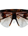 Versace Brown & Black Acetate Tortoiseshell Shield Logo Sunglasses Brown & Black
