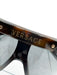 Versace Brown & Black Acetate Tortoiseshell Shield Logo Sunglasses Brown & Black