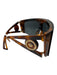 Versace Brown & Black Acetate Tortoiseshell Shield Logo Sunglasses Brown & Black