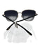 Tom Ford Gold Tone & Black Metal Rounded Square Logo Detail Polarized Sunglasses Gold Tone & Black