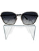 Tom Ford Gold Tone & Black Metal Rounded Square Logo Detail Polarized Sunglasses Gold Tone & Black