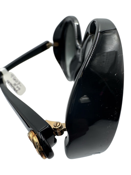 Gucci Black Acetate Circle Round Gradient Lens Oversize Sunglasses Black
