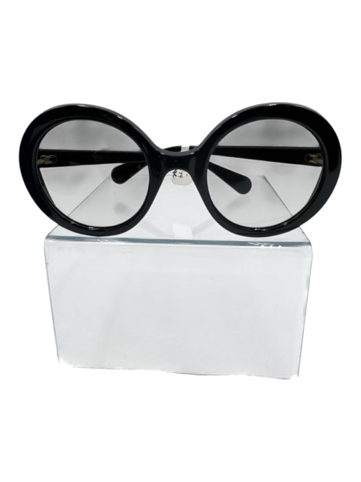 Gucci Black Acetate Circle Round Gradient Lens Oversize Sunglasses Black