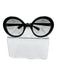Gucci Black Acetate Circle Round Gradient Lens Oversize Sunglasses Black