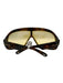 Tom Ford Brown & Yellow Acetate Tortoiseshell Shield Oversized Sunglasses Brown & Yellow