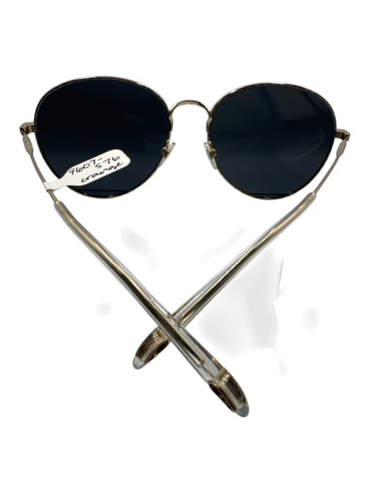Givenchy Gold Tone & Black Metal Tinted Lens Bezel Round Sunglasses Gold Tone & Black
