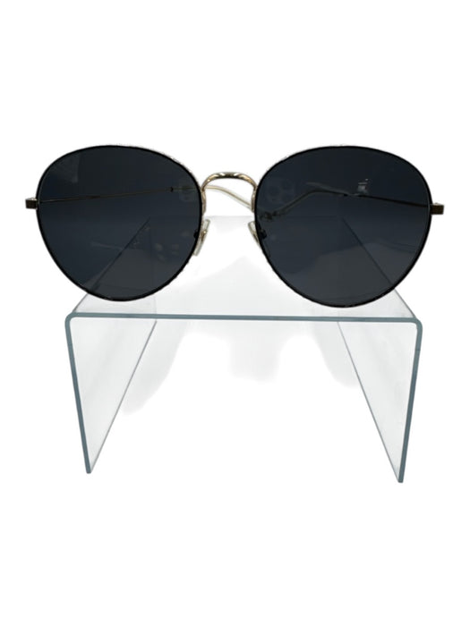 Givenchy Gold Tone & Black Metal Tinted Lens Bezel Round Sunglasses Gold Tone & Black