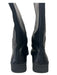 Salvatore Ferragamo Shoe Size 10 Black Leather Knee High Square Toe Flat Boots Black / 10