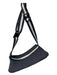 Haute Shore Gray, Black & White Fabric Top Zipper Crossbody Strap Perforated Bag Gray, Black & White / M