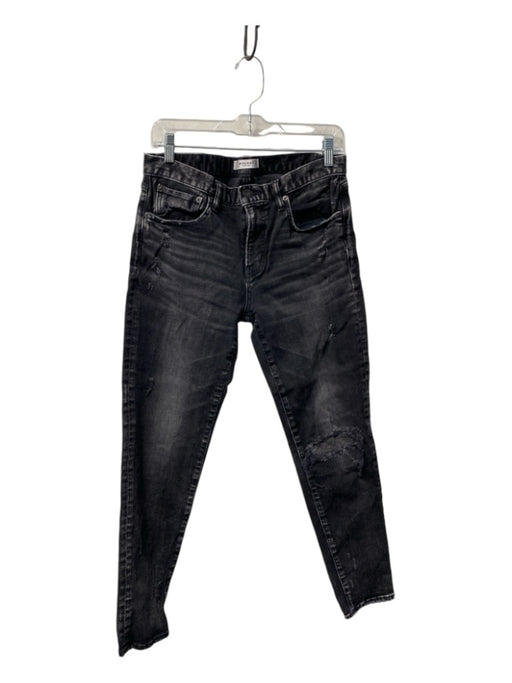 Moussy Vintage Size Est 29 Black Cotton Blend Distressed 5 Pocket Skinny Jeans Black / Est 29