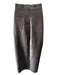 Frame Size 28 Brown Lamb leather Croc Embossed Zip & Button Midi Skirt Brown / 28