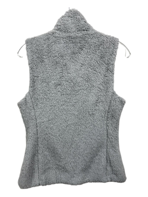 Patagonia Size M Gray Polyester Blend Faux Sherpa Side Pockets Full Zip Vest Gray / M