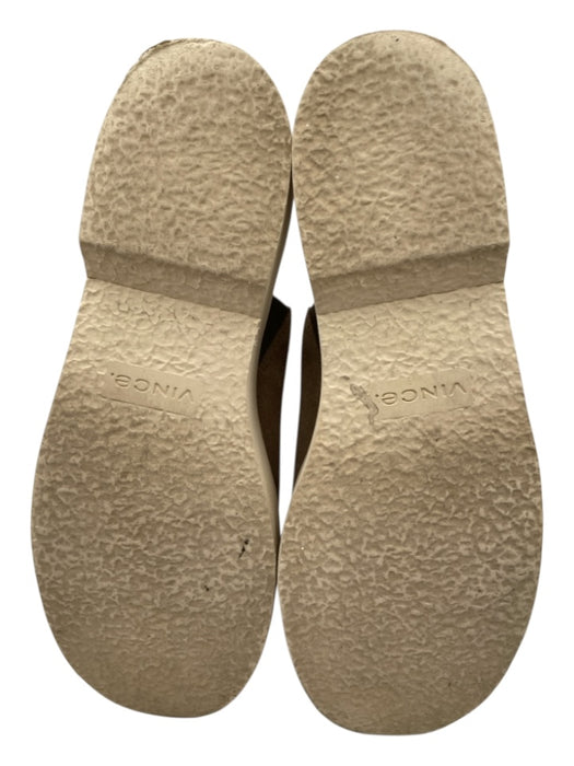 Vince Shoe Size 39 Taupe & White Suede Round Toe Platform Mules Taupe & White / 39