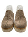 Vince Shoe Size 39 Taupe & White Suede Round Toe Platform Mules Taupe & White / 39