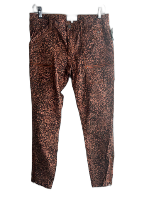 Joie Size 29 Orange, Black, Red Cotton Blend All Over Print Zip Fly Pants Orange, Black, Red / 29