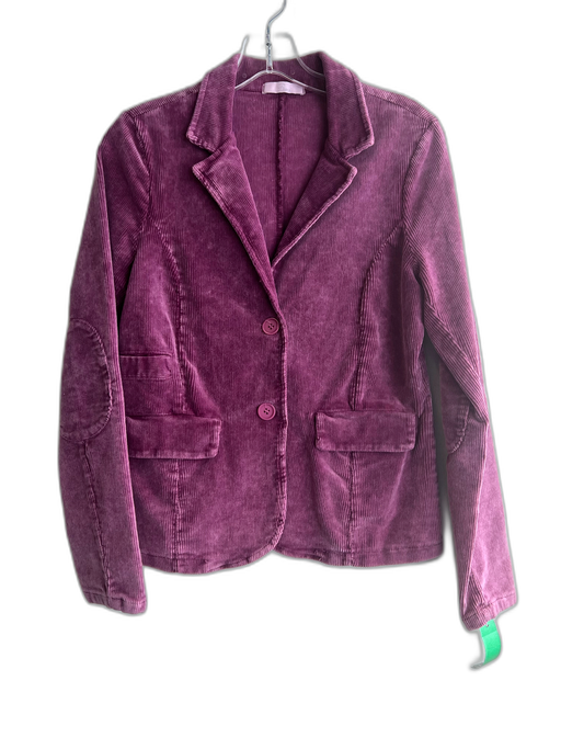 Baci Size M Purple Cotton Corduroy 2 button Front Pockets Blazer Jacket Purple / M