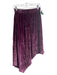 Alice + Olivia Size 6 Purple Viscose Blend Elastic Waist Velvet Skirt Purple / 6