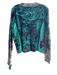Ivko Size 38 Blue, Green, Multi Cotton Embroidered Floral Print Cardigan Sweater Blue, Green, Multi / 38