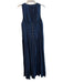 Free People Size Est Small Navy Cotton Sleeveless Deep V neck Lined Dress Navy / Est Small