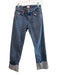 Alice & Olivia Size 27 Med Dark Wash Cotton Blend 5 Pocket Zip Fly Cuff Jeans Med Dark Wash / 27