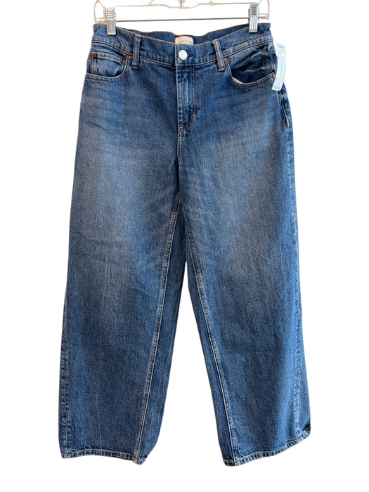 Alice & Olivia Size 28 Med Dark Wash Cotton Blend Wide Leg 5 Pocket Jeans Med Dark Wash / 28