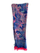 Lilly Pulitzer Size Large Blue, Pink & Green Polyester Floral Tassels Wraps Blue, Pink & Green / Large